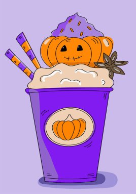 Cadılar Bayramı Kokteyl Vektörü Çizgi Film Biçimi