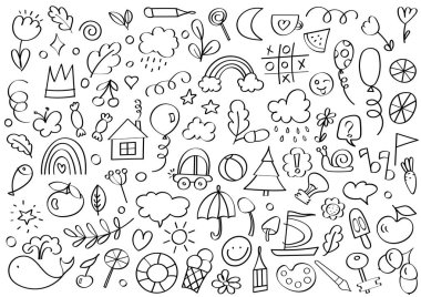 İşaretli ve Vektör Yumurtalarla Basit Çocuk Çizimleri Çizer