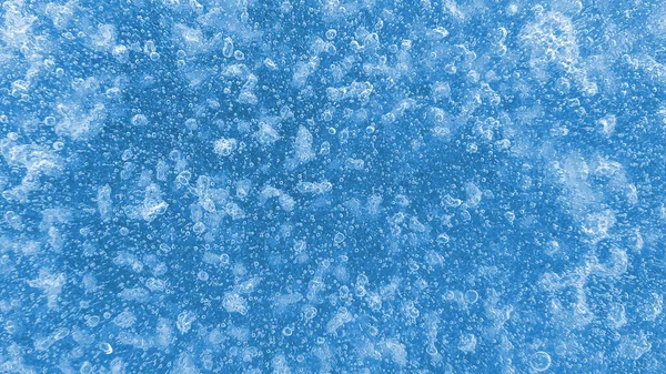 Ледяная Поверхность Замороженными Пузырьками Воздуха Крупным Планом Естественной Текстуры — стоковое фото