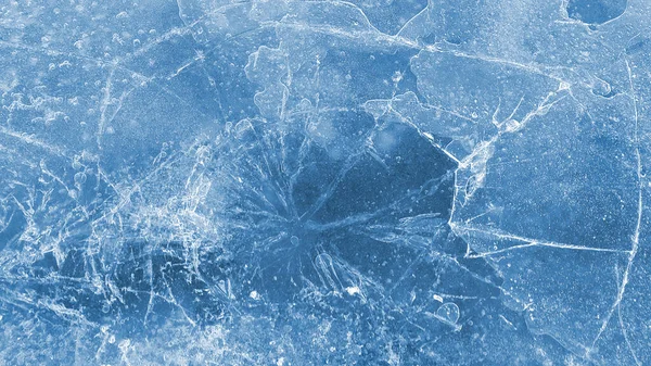 Хрупкий Лед Поверхности Замерзшей Реки Крупным Планом Естественный Зимний Фон Стоковое Изображение