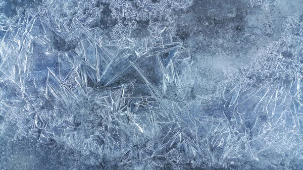 Close Natural Ice Texture Winter Background Royaltyfria Stockfoton