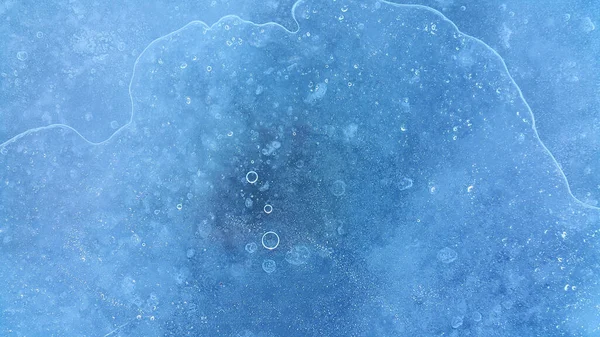 Natural Ice Texture Winter Background Brittle Ice Surface Frozen River —  Fotos de Stock