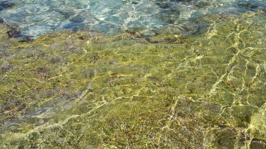 Clear sea water near the coast of Mallorca, natural background