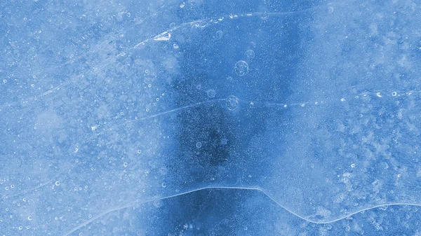 Struktura Přírodního Ledu Zimní Zázemí Křehký Led Povrchu Zamrzlé Řeky — Stock fotografie