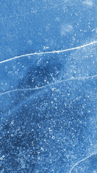 Natural Ice Texture Winter Background Surface Frozen River — ストック写真