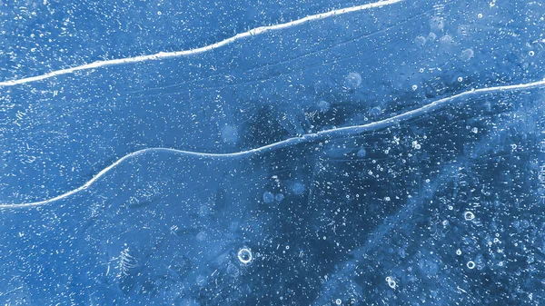 Natureisstruktur Winterhintergrund Oberfläche Eines Gefrorenen Flusses — Stockfoto