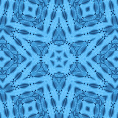 Mavi arka plan ile konsantrik desen