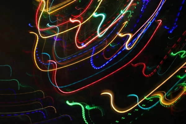 Fundo Abstrato Com Padrão Traços Coloridos Trajetória Luzes — Fotografia de Stock