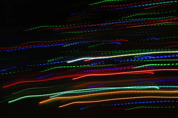 Fundo Embaçado Abstrato Com Padrão Traços Coloridos Trajetória Luzes — Fotografia de Stock
