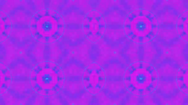 Kaleidoskopische Blau Smaragdgrüne Muster Auf Rosa Und Lila Hintergrund Bewegungsabstraktes — Stockvideo