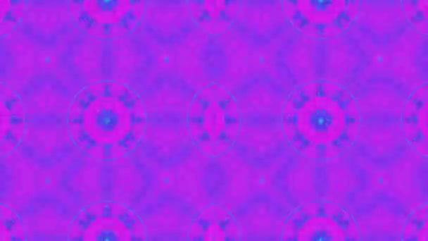 Kaleidoscopic Blue Emerald Patterns Pink Lilac Background Motion Abstract Pattern — Stock Video