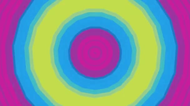 Fondo Iridiscente Brillante Patrón Círculo Colorido Abstracto Movimiento — Vídeos de Stock