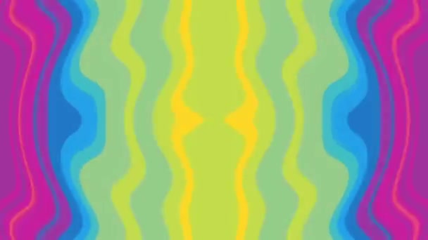 Světlé Vícebarevné Pozadí Abstraktním Vzorem Svislého Pohybu Změny Barvy Vlnité — Stock video