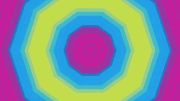 Fondo Iridiscente Brillante Patrón Polígono Colorido Abstracto Pulsátil — Vídeos de Stock