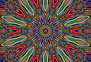 Tasarım için çizgilerden soyut renkli desenlere sahip parlak arkaplan