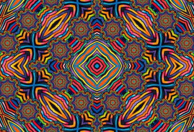 Tasarım için soyut renk desenli parlak kaleydoskopik arkaplan