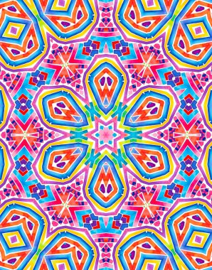 Tasarım için parlak soyut renk desenli kaleydoskopik arkaplan