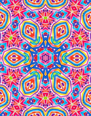 Tasarım için parlak soyut renk desenli kaleydoskopik arkaplan