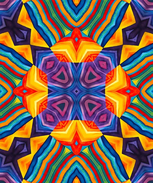 Tasarım için soyut desenli parlak çok renkli kaleydoskopik arkaplan