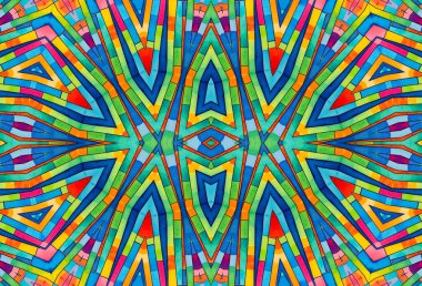Tasarım için parlak renkli desenli soyut arkaplan