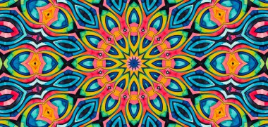 Tasarım için parlak çokrenkli arkaplan, renkli soyut kaleydoskopik desen