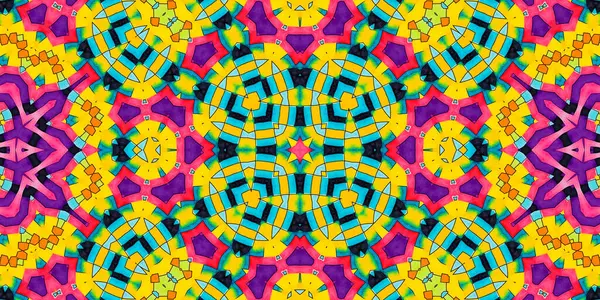 Tasarım için renkli soyut kaleydoskopik desenli parlak çokrenkli arkaplan