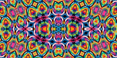 Tasarım için renkli soyut kaleydoskopik desenli parlak çokrenkli arkaplan