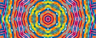 Tasarım için renkli soyut kaleydoskopik desenli parlak çokrenkli arkaplan