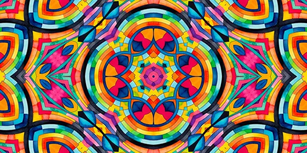 Tasarım için renkli soyut kaleydoskopik desenli parlak çokrenkli arkaplan