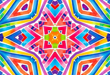 Tasarım için soyut desenli parlak kaleydoskopik arkaplan