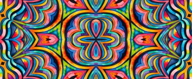 Tasarım için parlak çokrenkli arkaplan, renkli soyut kaleydoskopik desen