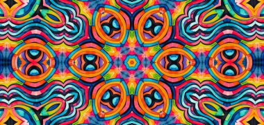 Tasarım için parlak çokrenkli arkaplan, renkli soyut kaleydoskopik desen