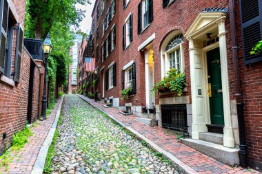 Boston, Massachusetts, ABD 'deki tarihi palamut caddesi.