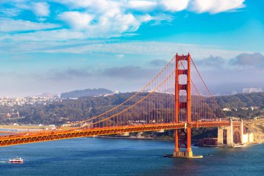 panoramik golden gate Köprüsü san francisco, Kaliforniya, ABD