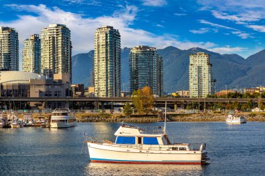 Vancouver, Kanada 'da güneşli bir günde sahte dere