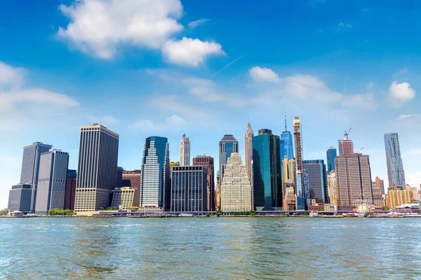 Panoramisch Uitzicht Manhattan Stadsgezicht New York City Verenigde Staten — Stockfoto