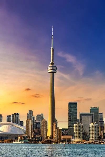 Panoramic View Toronto Skyline Sunset Ontario Canada — Stock Photo, Image