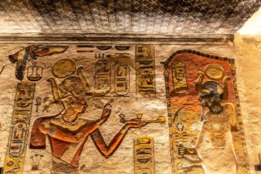 Krallar Vadisi, Luxor, Mısır 'da Firavun Ramses III' ün mezarı.
