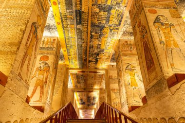 Krallar Vadisi, Luxor, Mısır 'da Firavun mezarı V. Ramses ve VI.