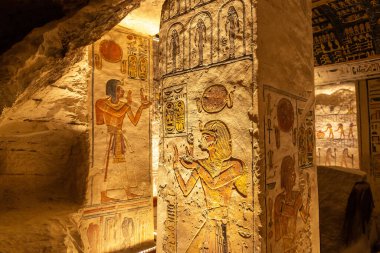 Tomb of pharaohs Rameses V and VI in Valley of the Kings, Luxor, Egypt