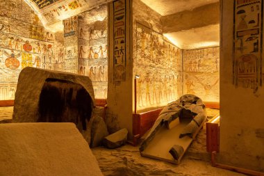 Krallar Vadisi, Luxor, Mısır 'da Firavun mezarı V. Ramses ve VI.