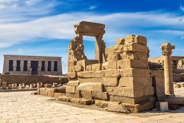 Dendera Temple Sunny Day Luxor Egypt — стоковое фото