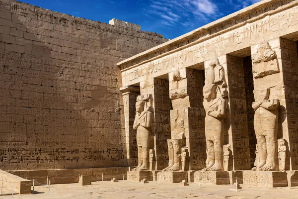 Świątynia Medinet Habu Luksorze Dolina Króla Egipt — Zdjęcie stockowe