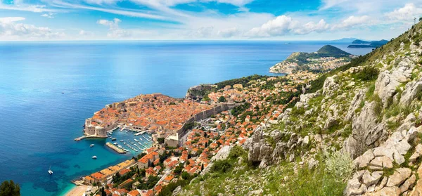 Panorama Der Altstadt Dubrovnik Einem Schönen Sommertag Kroatien — Stockfoto