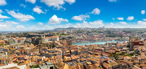 Panorama Flygfoto Över Porto Vacker Sommardag Portugal — Stockfoto