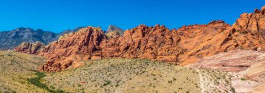 Las Vegas, Nevada, ABD yakınlarındaki Red Rock Canyon Ulusal Koruma Alanının Panoraması