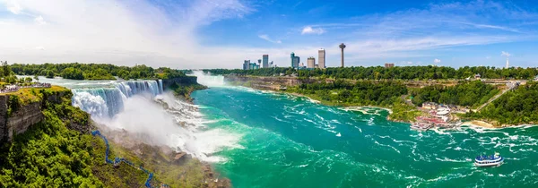 Panorama of  View of American falls at Niagara falls, USA, from the American Side