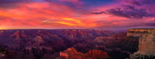 Panorama Des Grand Canyon Nationalparks Bei Sonnenuntergang Arizona Usa — Stockfoto