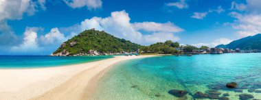 Nang Yuan Adası, Koh Tao, Tayland'da bir yaz günü Panoraması