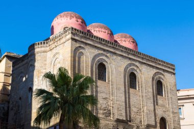 Church of San Cataldo in Palermo, Italy in a beautiful summer day clipart